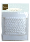 Ju0842 Pompom trim white