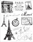 Cs0859 Clear stamp Parijs
