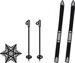 Cr1252 Craftable Skis and snowflake