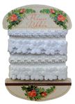 Ju0925 Flower ribbon - white and off whi