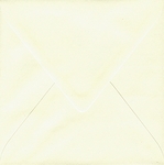 Vierkante envelop 14x14cm 10st - Ivoor