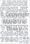 Ec0122 Clear stamp - Letters en cijfers