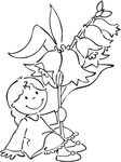 Ec0126 Stempel - Flower Girlz Klokje