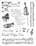 Cs0860 Clear stamp Muziek