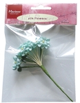 Ju0854 Silk flowers blauw