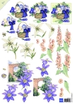 Mb0138 Knipvel Flowers blue