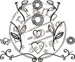 Fg2462 Clearstamp Flowers & Hearts