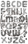 Cs0910 Stempel - Doodle Alphabet