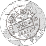 Cs0912 Clear stamp - Map of Europe