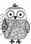 Ews2209 Clear stamp Doodle Owl