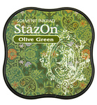 Stempel inkt Stazon midi Olive green