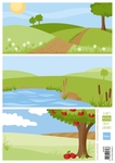Ak0066 Eline's background - Meadow - A4