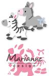 Col1447 Collectable - Zebra & donkey
