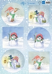 Hk1705 Knipvel - Hetty's snowmen