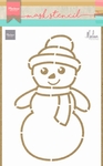 Ps8018 Craft stencil Snowman by Marleen
