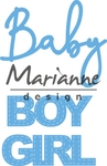 Lr0576 Creatable - Baby text boy & girl