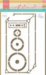 Ps8062 Craft stencil - Music speaker 