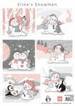 Ak0082 Knipvel - Eline's snowmen - A4