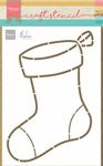 Ps8103 Craft stencil Stocking by Marleen