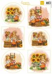 Vk9604 Knipvel - Gnomes - Sunflowers A4