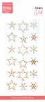 Ca3217 Stars - Rhinestones gold 18 stuks