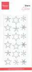 Ca3216 Stars Rhinestones silver 18 stuks