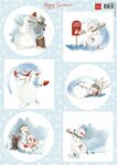 Marianne design Vk9658 Knipvel - Happy Snowmen A4 (3 rond, 3 vierkant)